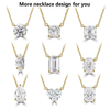 10K Solid Gold 1CT Lab Grown CVD Diamond Necklace