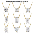 10K Solid Gold 1CT Lab Grown CVD Diamond Necklace