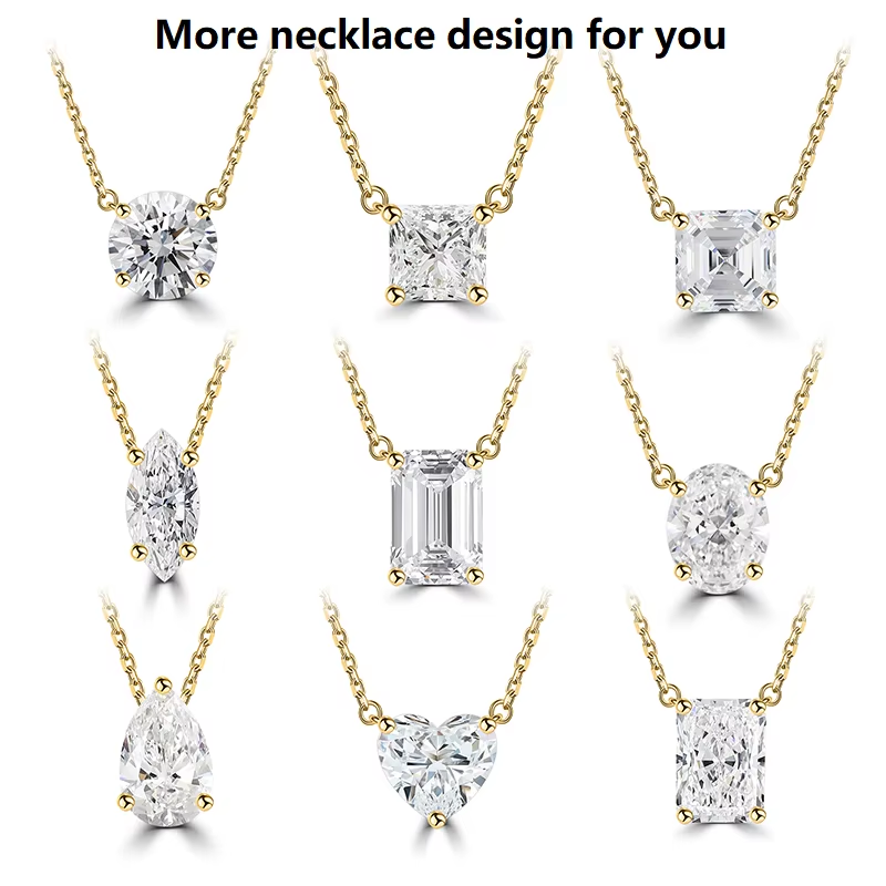 10K Solid Gold 1CT Lab Grown CVD Diamond Necklace