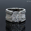 Hot Sell Solid Silver 925 Rapper Jewelry 925 Silver Iced Out Ring VVS Moissanite For Men