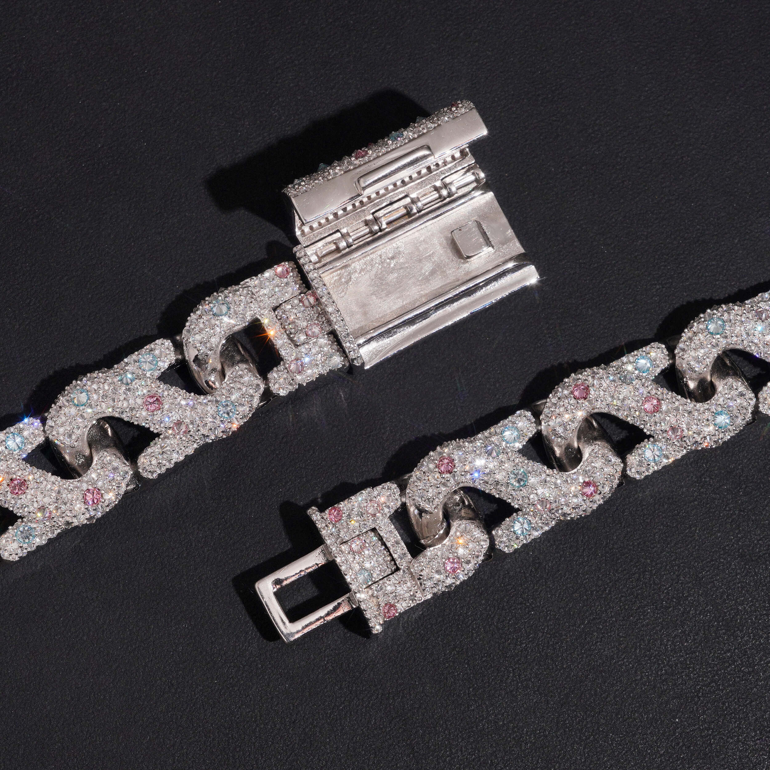 20MM Moisaic Upside Down Setting Infinity Chain