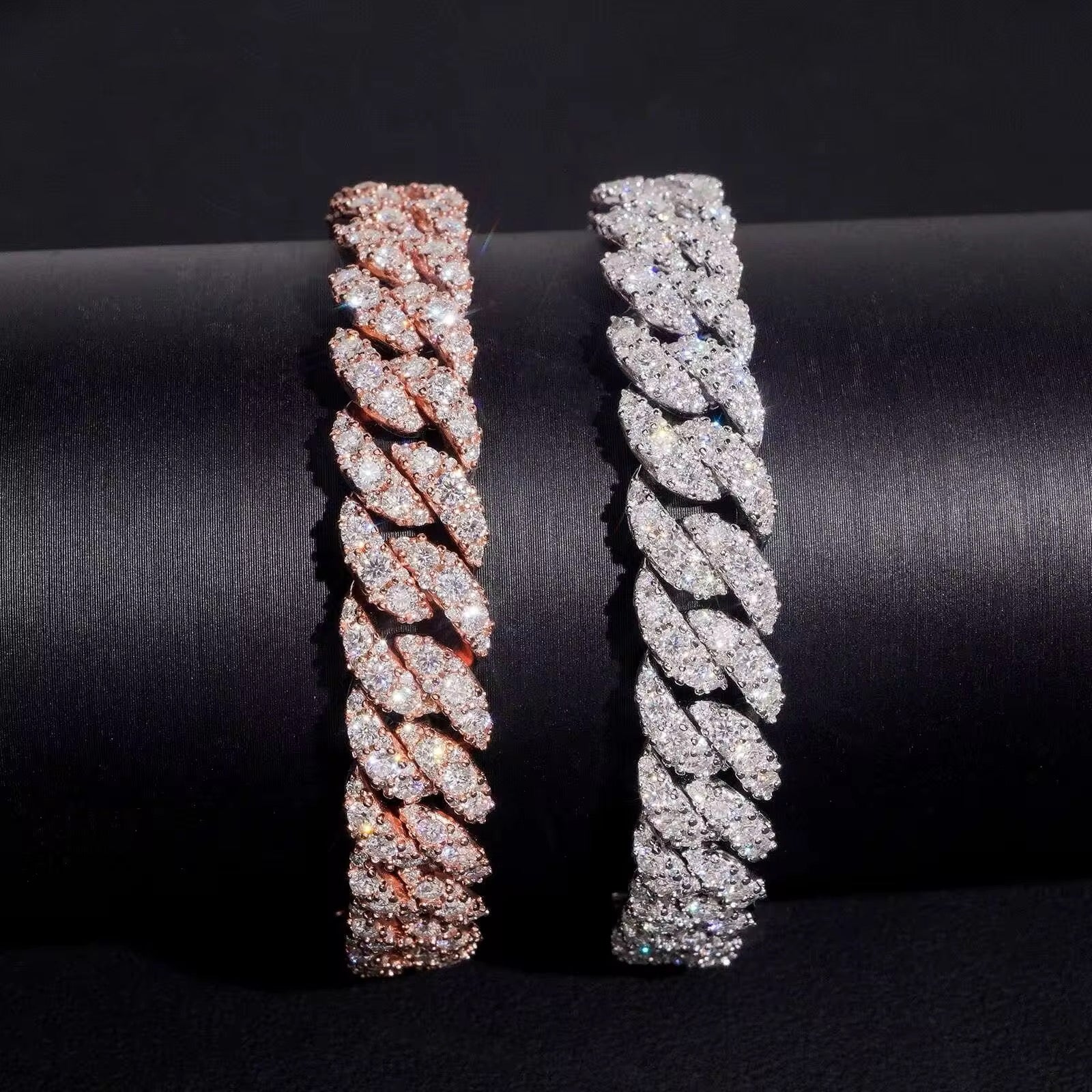 10MM Single Row Moissanite Diamond Cuban Chain