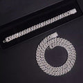 10MM Single Row Moissanite Diamond Cuban Chain
