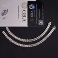 Emerald Cut VVS Moissanite Diamond Tennis Bracelet Silver 925