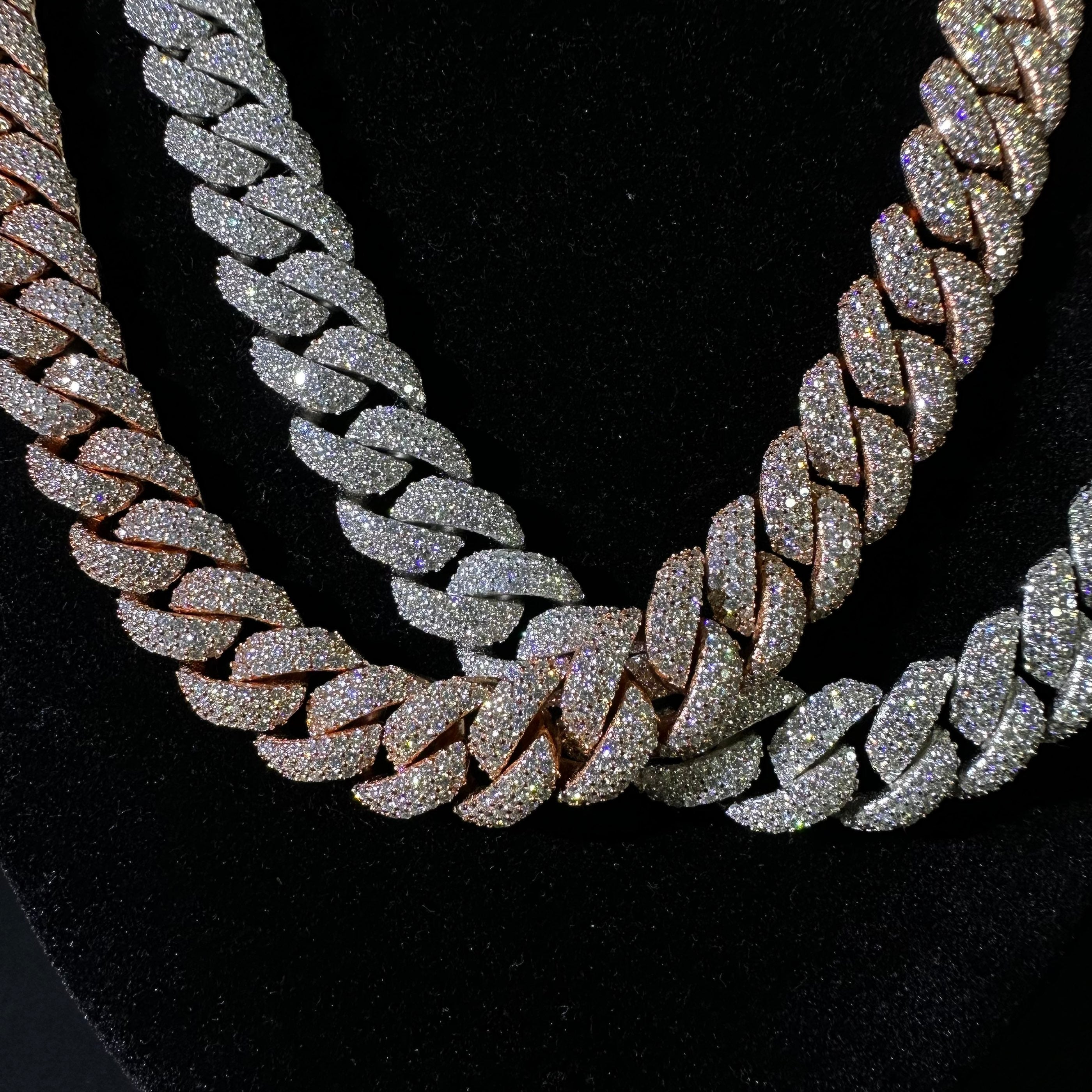 14MM Miami Cuban Necklace Moissanite Diamond