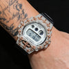 Rose Gold Two Tone Cross Feature Moissanite G Shock Watch