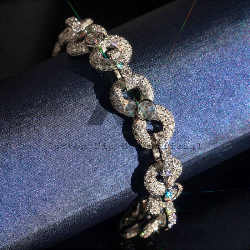 13MM Silver 925 Moissanite Iced Out Bracelet for Men2