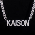 Sterling Silver 925 VVS Moissanite 6MM Cuban Link Chain With Custom Name