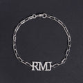 Custom Oval Link Iced Out Moissanite Diamond Name Bracelet