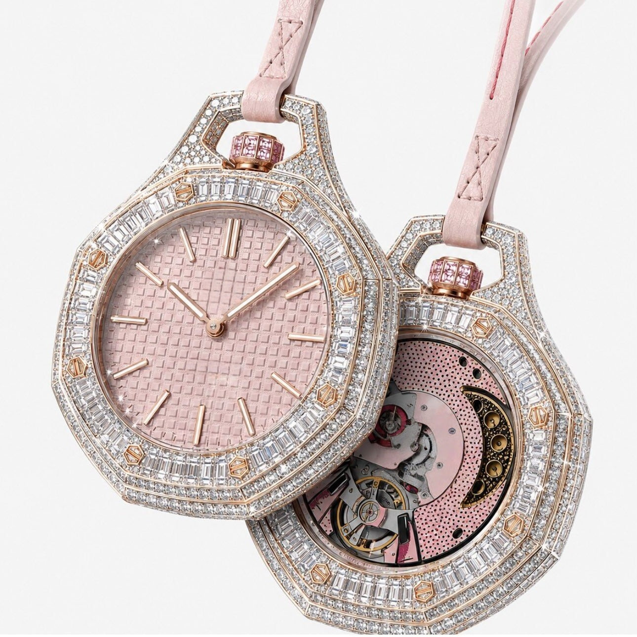Custom Made Iced Out Moissanite Watch Cover Screw Style