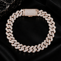 10K Rose Gold 10MM VVS Moissanite Iced Cuban Bracelet - Hip Hop Jewelry