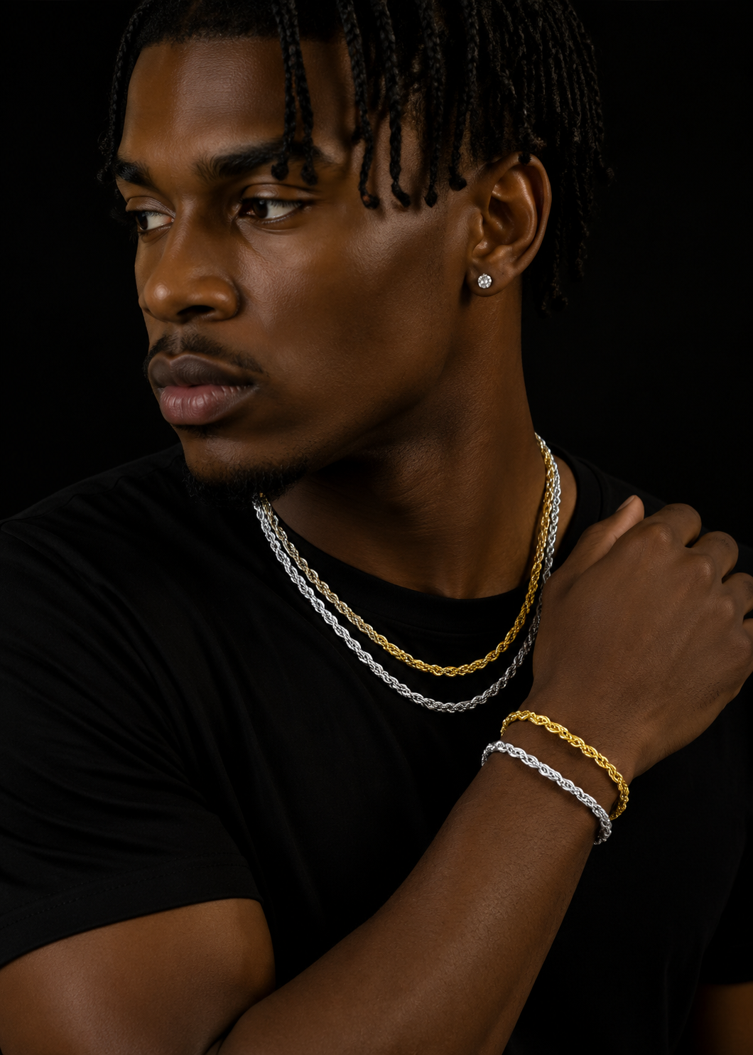 6MM Diamond Cut Rope Chain 10K Gold