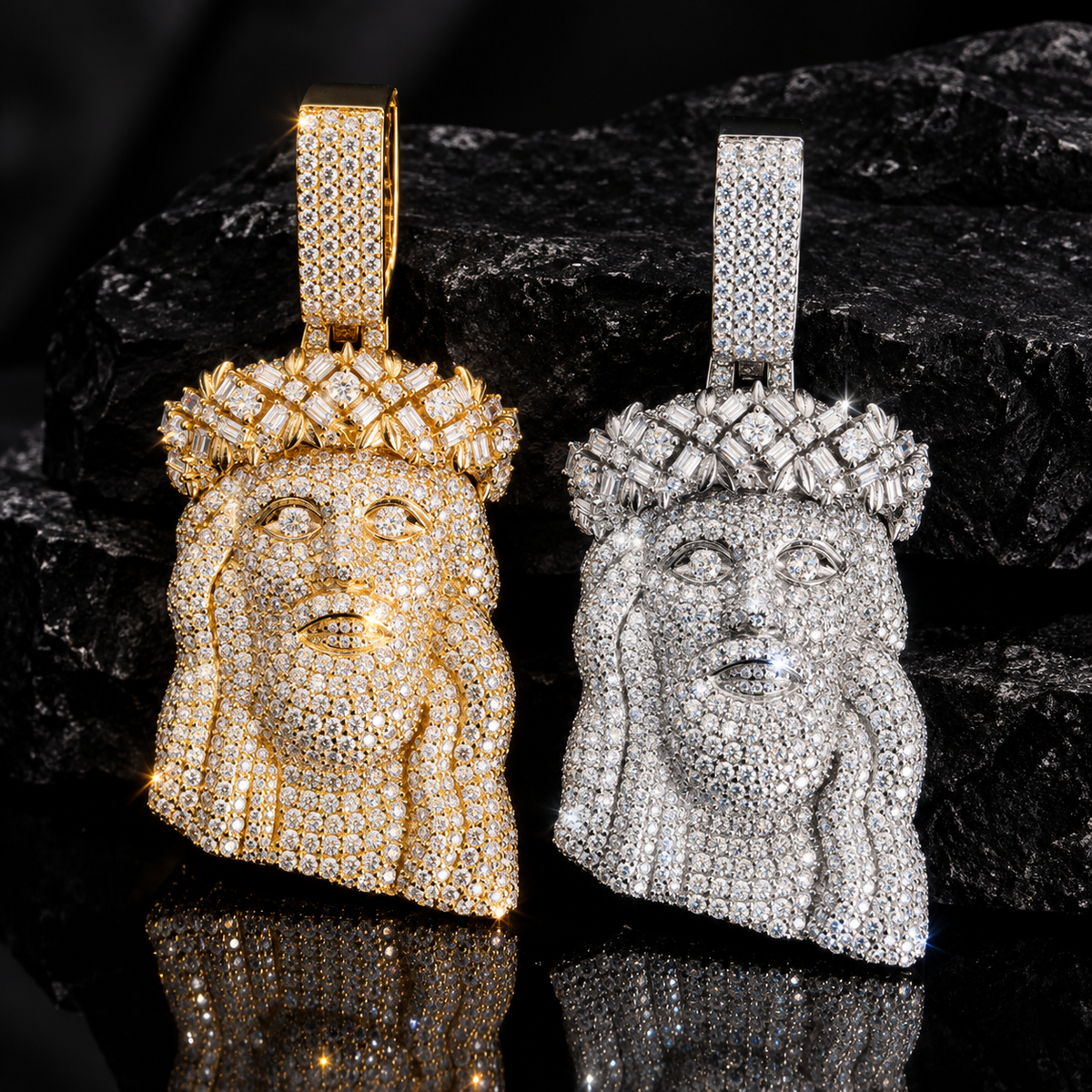 Moissanite Diamond Jesus Pendant - Iced Out Hip Hop Jewelry Accessory