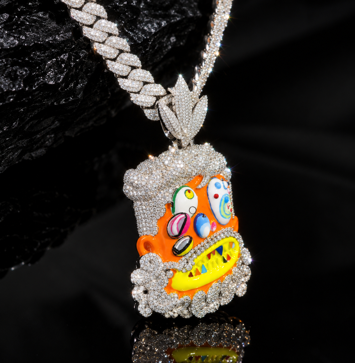 "Chief" Custom Moissanite Pendant 14K Gold