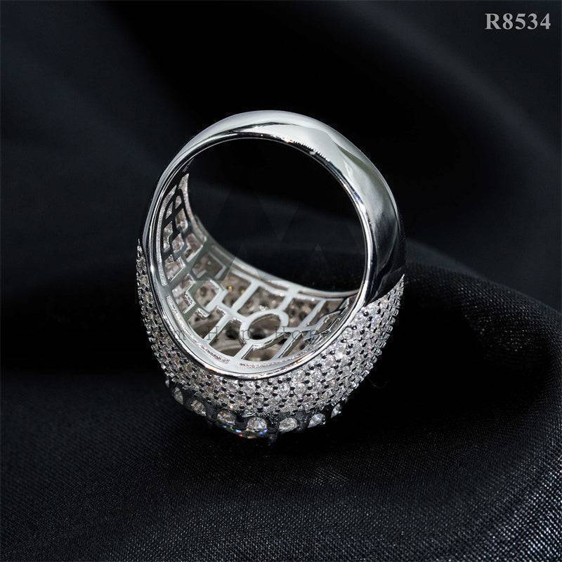 Gra Certificated Pass Diamond Tester 925 Silver Men Iced Out Moissanite Cluster Ring VVS Grade