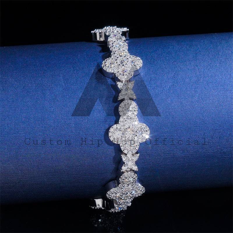 New Arrival Gra Certificated 6MM Cross Bracelet Moissanite Diamond 925 Sterling Silver