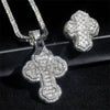 Stylish new fashion hip hop jewelry with iced out GRA certificated pass diamond tester baguette moissanite cross pendant