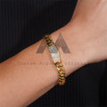 925 Sterling Silver 8MM Hand Made Plain Cuban Link Bracelet With Moissanite Lock