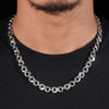 Custom Clasp 10MM Moissanite Infinity Link Chain 14K Gold