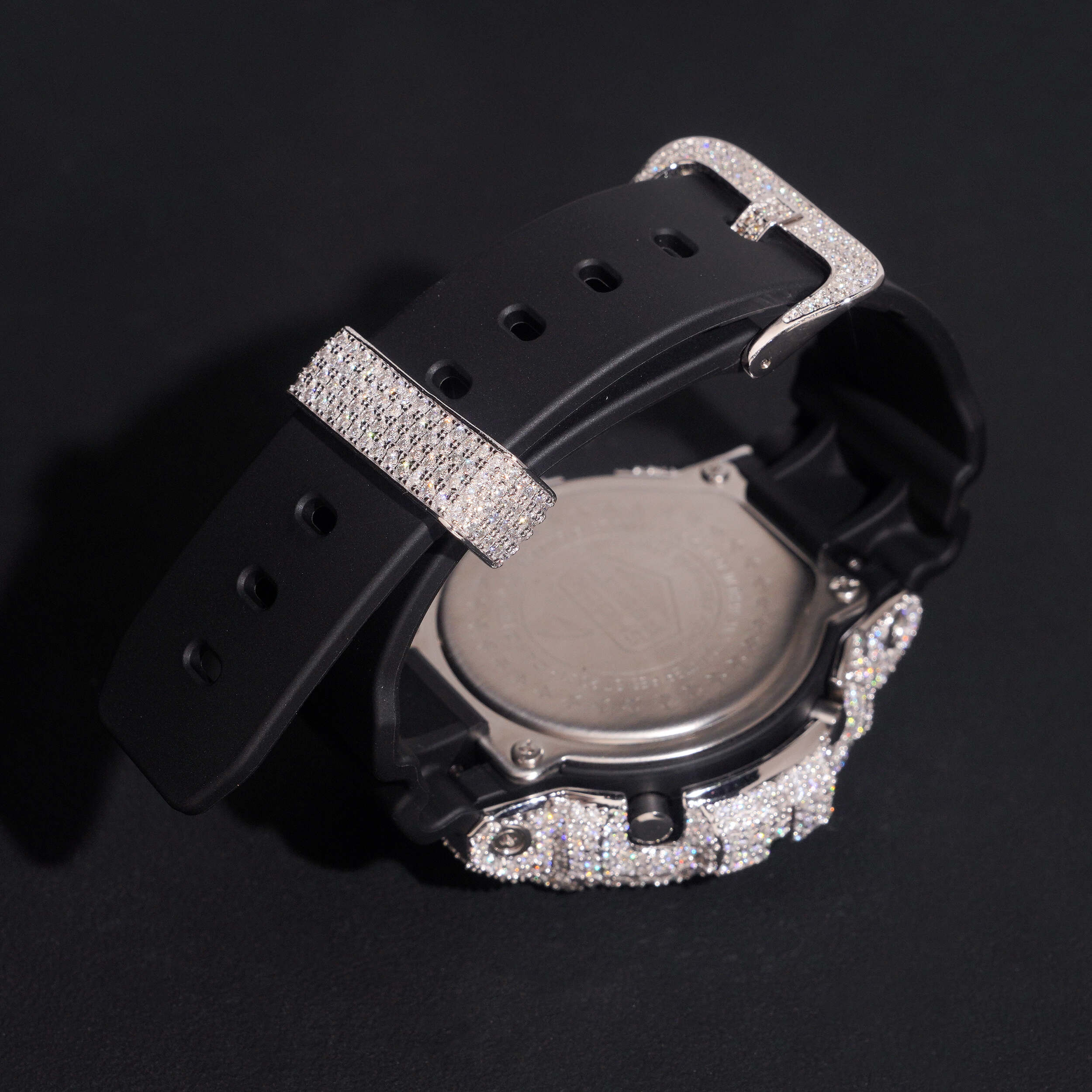 Custom G Shock Iced Out DW6900 Moissanite Watches Case 14K Gold