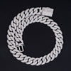 Custom Name Clasp 23mm Mosaic-Set diamond Cuban Link Chain 14K Gold