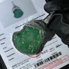 925 Sterling Silver Lab Grown Diamond Jade Jesus Pendant Iced Out