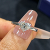 1CT Heart Cut Lab Diamond CVD Engagement Ring 18K White Gold