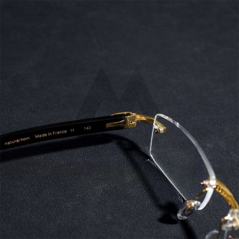 Hip hop jewelry featuring baguette diamond design, moissanite glasses with clear lens, gold plated 925 silver1