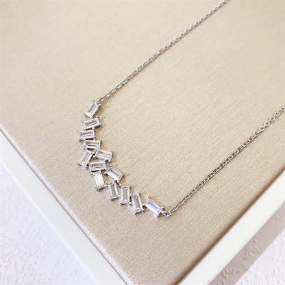 Fancy design baguette moissanite diamond necklace for women sterling silver 925 hip hop jewelry1