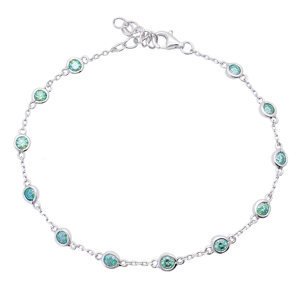 Elegante design bonito 925 prata esterlina feminino tiffany azul moissanite colar passar diamante tester