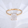 10K 14K 18K Rose Gold Women Fine Jewelry 2CT Radiant Cut Moissanite Engagement Ring