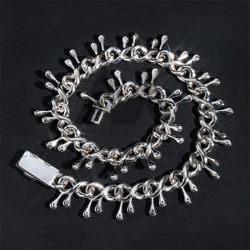 Pass Diamond Tester, стерлинговое серебро 925 пробы, 15 мм, цепочка с бесконечными звеньями VVS, муассанитовые бриллианты