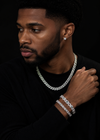 8MM Width VVS Moissanite Diamond Evil Eye Link Bracelet For Men