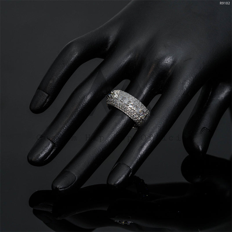 Iced Out Sterling Silver 925 Homens Design de moda Moissanite Eternity Ring Pass Diamond Tester