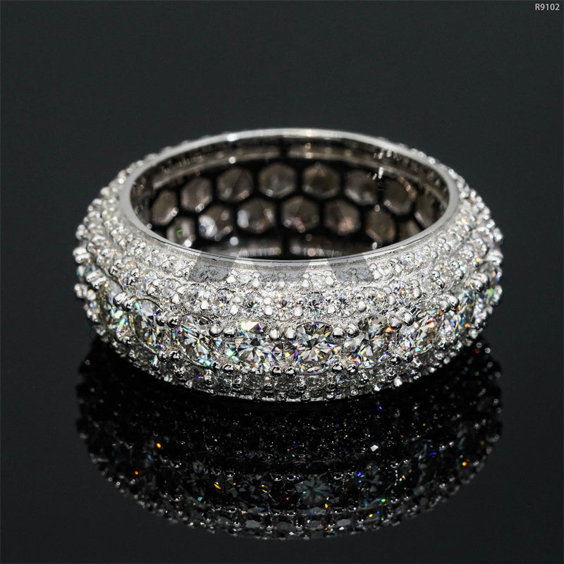 Iced Out Sterling Silver 925 Homens Design de moda Moissanite Eternity Ring Pass Diamond Tester