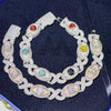 13MM Iced Out Moissanite Evil Eye Cuban Bracelet hip hop jewelry