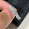 18K White Gold 0.7ct VS DEF Color Lab Diamond Eternity Ring Band