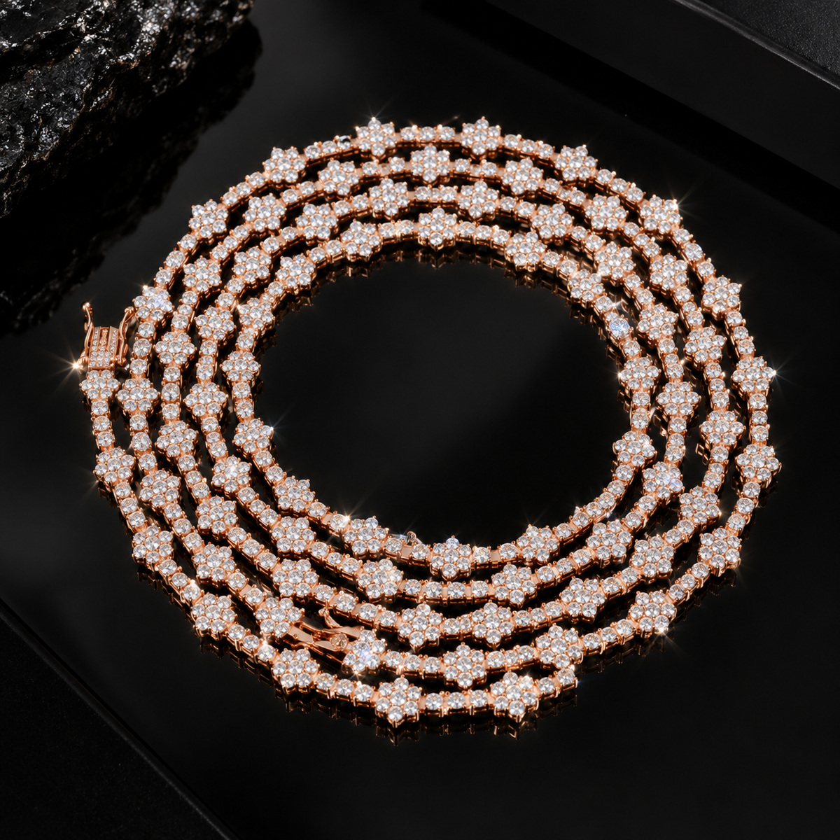 3MM Moissanite Tennis Chain 10K Gold