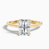 1 Carat Radiant Cut Solitaire Lab Grown Diamond Ring in 10k Yellow Gold