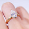 GRA Certificated 10K 14K 18K Yellow Gold 3CT Oval Cut Moissanite Diamond Ring For Women