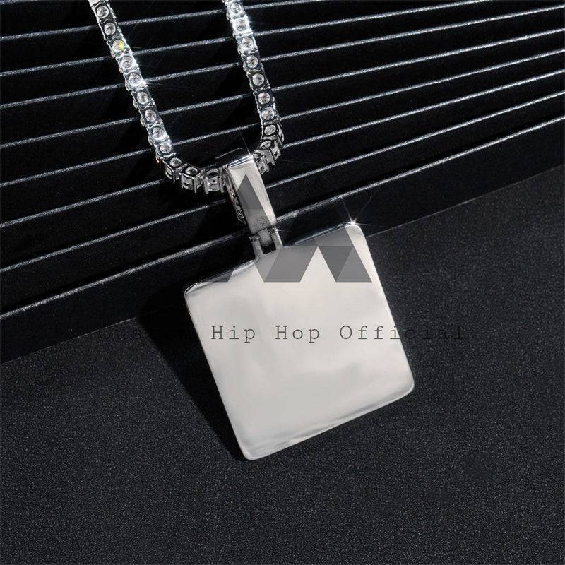 Hip Hop Necklace 2 Layer Wheelchair Handicap Pendant VVS Moissanite Diamond Men/Women Iced Out Jewellery