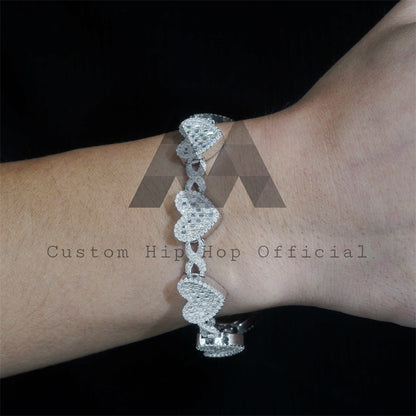 925 Silver Heart Infinity Bracelet with Moissanite Diamond4