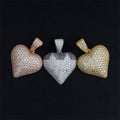 Stylish Men Fashion Iced Out Heart Pendant With Moissanite Diamond Gra Certificated