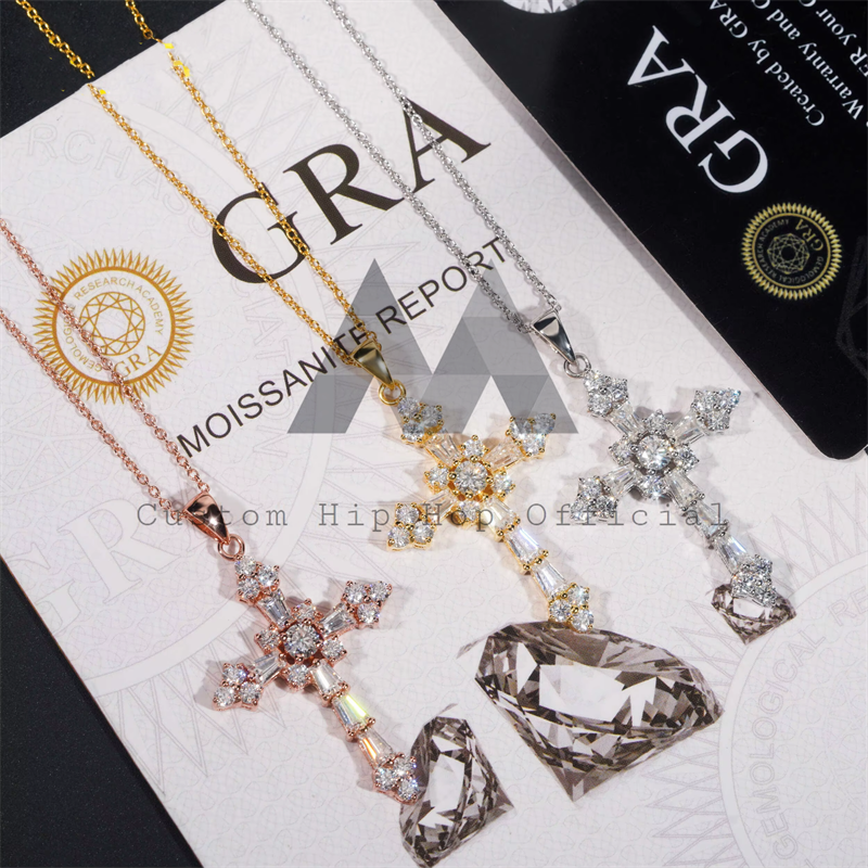 Hot Sell Fancy Cut Moissanite Diamond Necklace For Men And Women