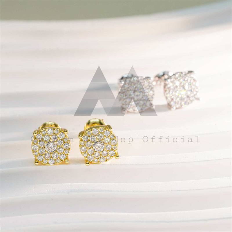 VVS Moissanite Diamond Earrings 925 Silver Hip Hop Jewelry