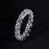 10K 14K 18K Real Gold VVS D Color Lab Diamond CVD 5MM Eternity Ring Fully Iced