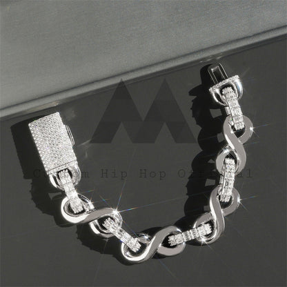 13MM Moissanite Infinity Bracelet in Hip Hop Style with 925 Silver4
