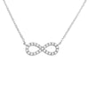 Valentines Day Women Elegant Design Moisasnite Diamond Infinity Link Necklace