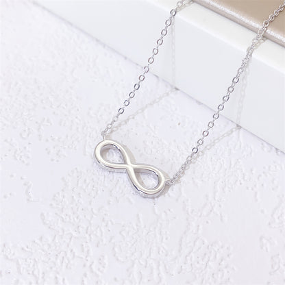 Dia dos Namorados Feminino Design Elegante Moisasnite Diamond Infinity Link Colar