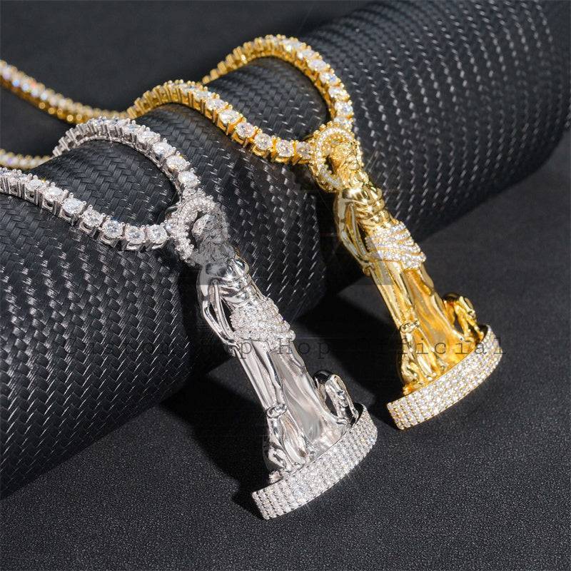 Pass Diamond Tester Hip Hop Men Jesus Body Pendant Moissanite Diamond Partial Iced Out Style